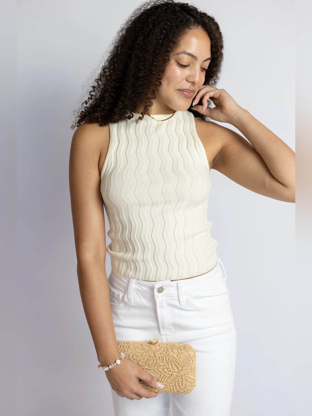 Go To Maine Sleeveless Sweater Top